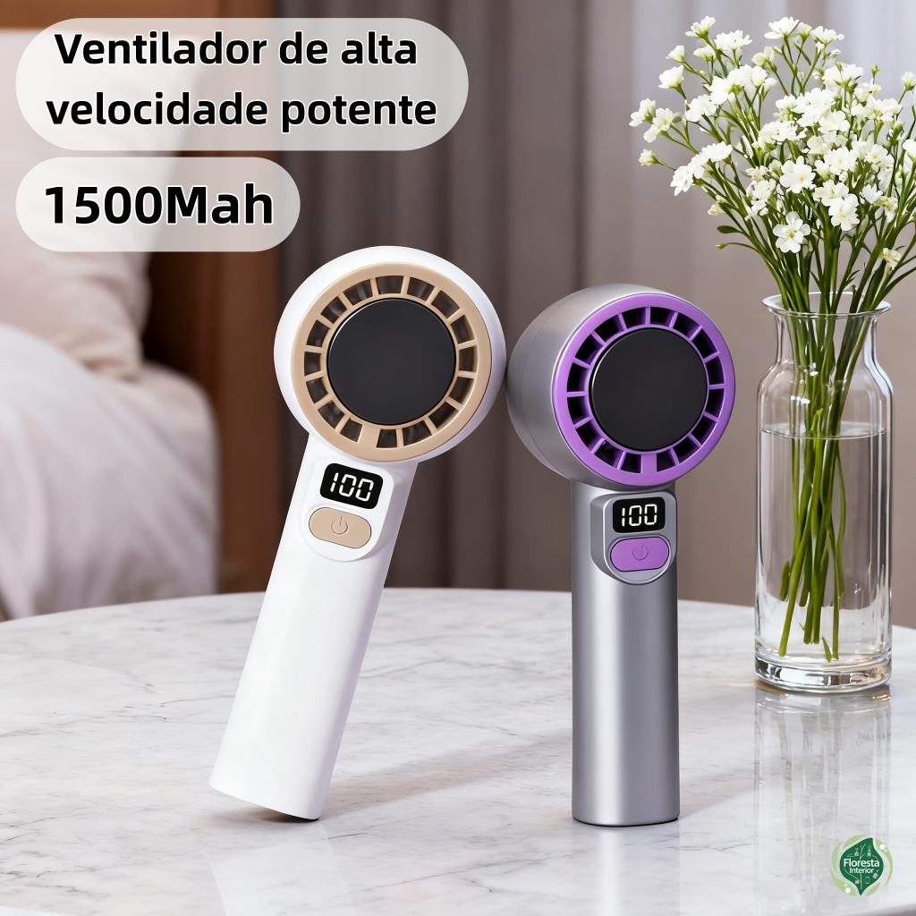 3000Mah Mini Ventilador Vento Forte 199 Velocidade Do Vento De Engrenagem Display Digital Ventilador Ajustável