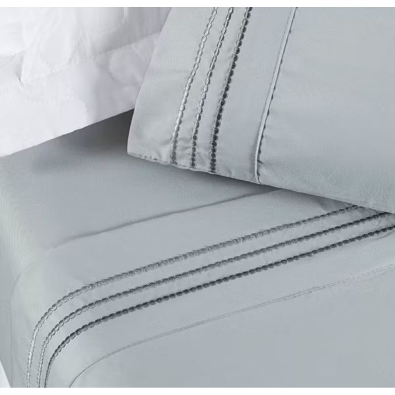 Jogo de Lençol Queen Jogo de Cama Queen Allegra  Micropercal 200 Fios Toque Macio