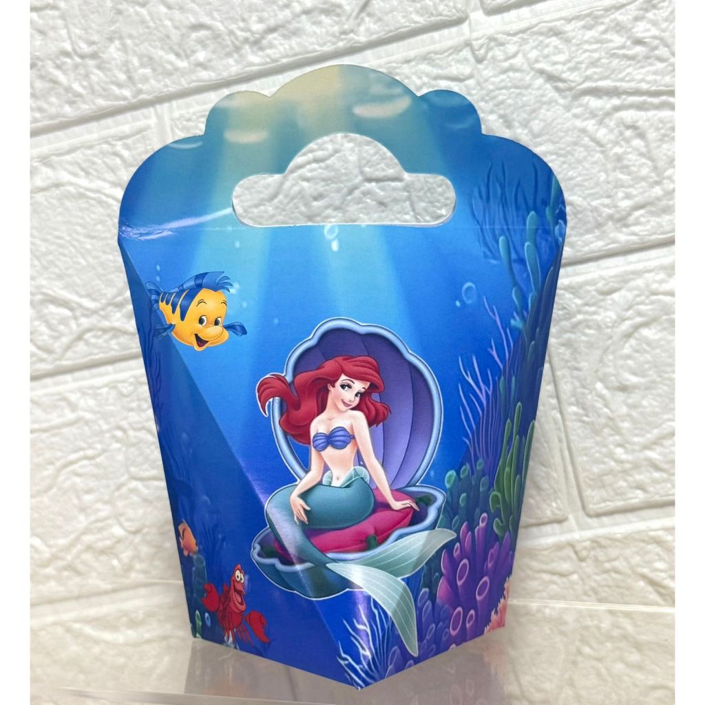10 Caixinhas Personalizadas Pequena Sereia – Lembrancinha Festa Infantil Aniversário – Triangulove Papel Fotográfico 180