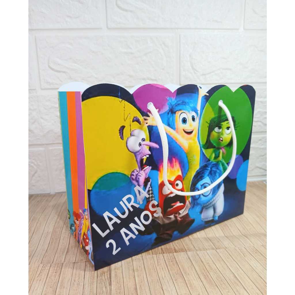 Sacolinha Personalizada  Divertidamente – Sacolinha Surpresa para Lembrancinha Festa Infantil