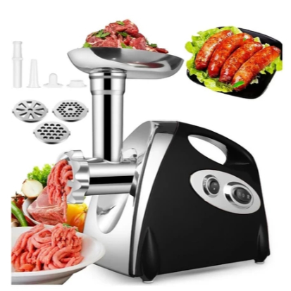Maquina Moedor de Carne Eletrico Triturador 110v e 220v Com Bico Enchedor de Linguiça