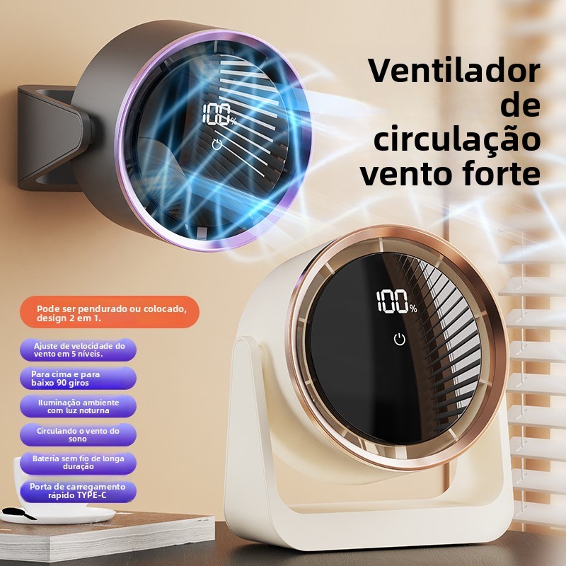 Mini Ventilador Elétrico USB – Ventilador de Mesa e Parede para Dormitório e Casa, Compacto e Silencioso em Oferta na Shopee