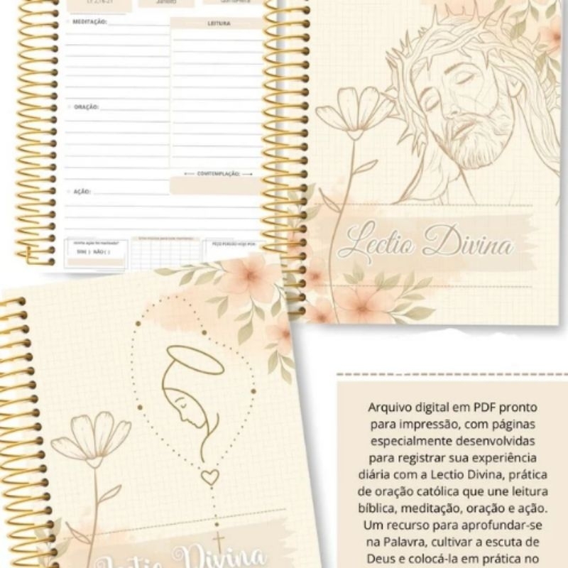 Lectio Divina Personalizada com Nome - mai a out 2026 - Planner Devocional Católico - Leitura Orante