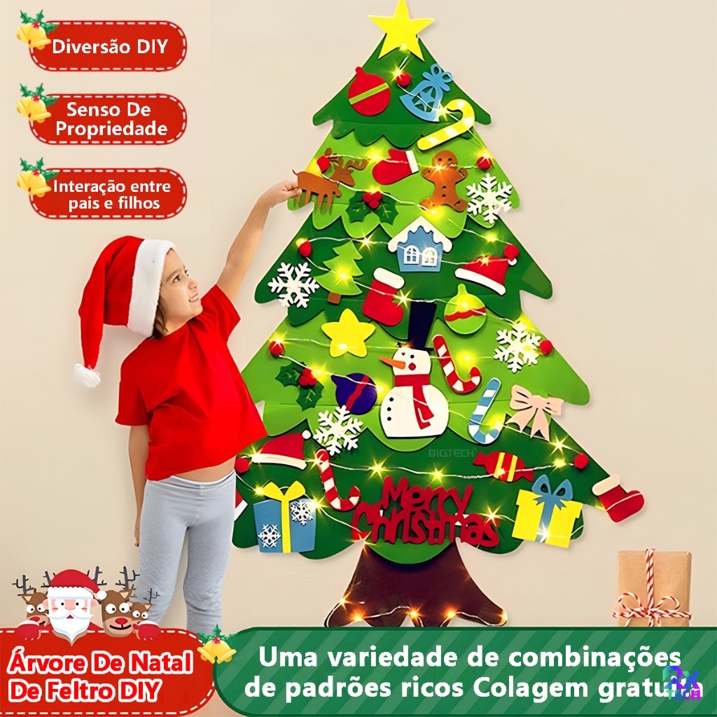 Árvore De Natal De Feltro DIY Coisas Decoração 4 Estilos Múltiplas Combinações De Padrões