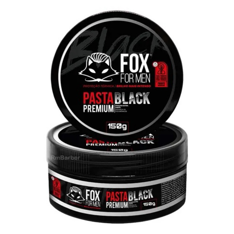 Pomada Modeladora Black Fox For Men Premium - Fixação Extra Forte e Efeito Escurecedor