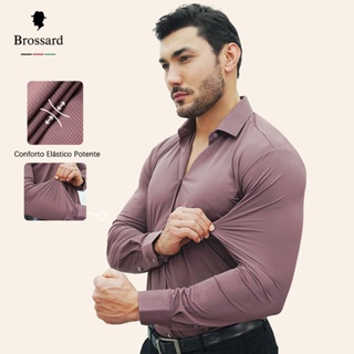 Camisa Social Masculina Slim fit Luxo Elastano Malha, Blusa Xadrez Não Amassa e Respirável Estilosa em Oferta na Shopee