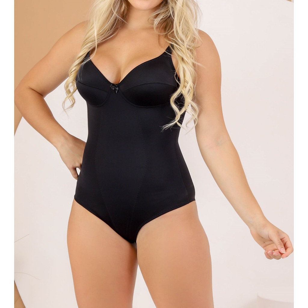 Innova Lingerie 3401 | Modelador Completo | Reforçado | Cetinete Power | Fecho Inferior | Sem Bojo | Compressão | Body