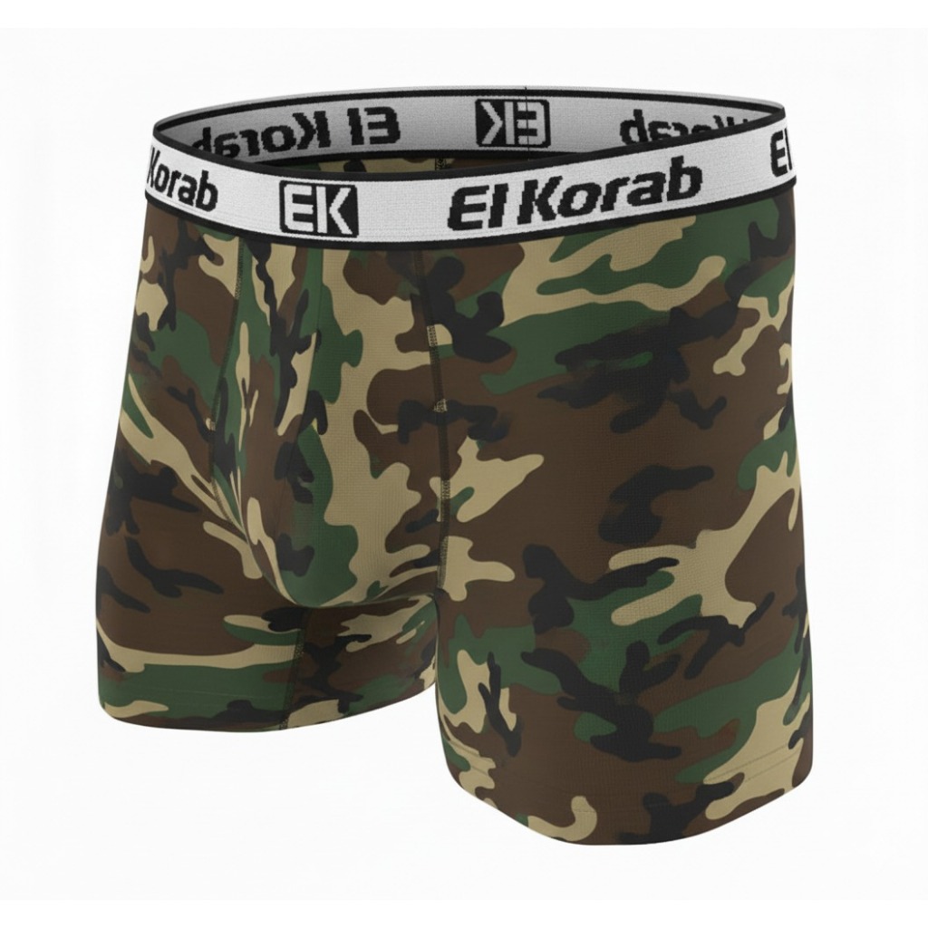 Cueca Boxer Adulto Microfibra Estampada Direto Fábrica Original El Korab em Oferta na Shopee