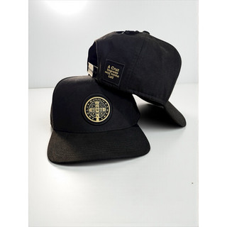 Boné Medalha De São Bento Alta Qualidade Bone A Cruz Sagrada Boné Católico Em Camurça Sued com Ajuste Snapback São Bento