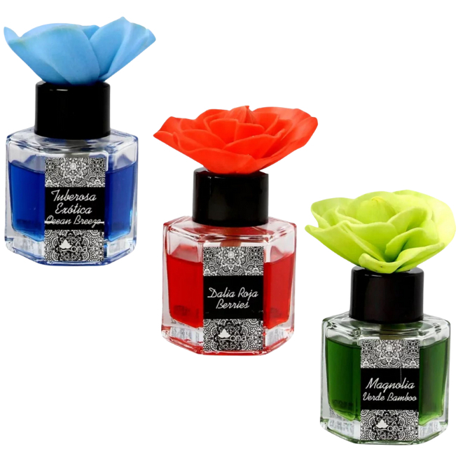 Aromatizante Flor Ona Bambu Lavanda Frutas Doces - Escolha seu Difusor de Aroma - 50ml em Oferta na Shopee