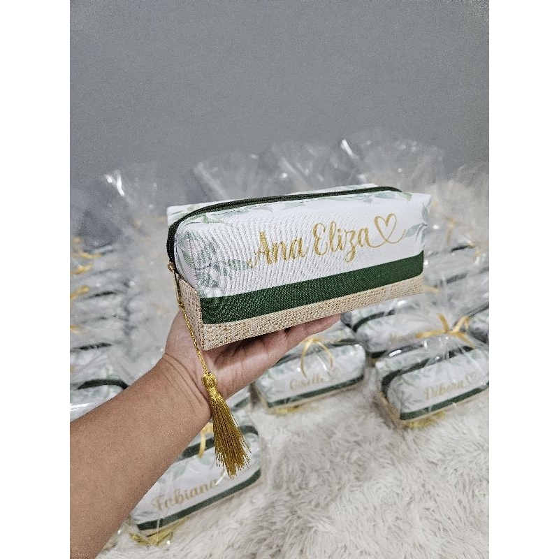 Necessaire Personalizada para lembrancinha de casamento, aniversário.(10 unidades.)