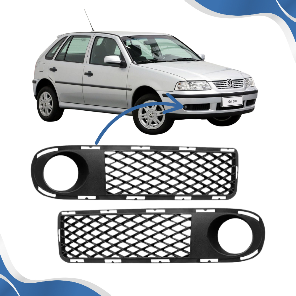 Grade Parachoque Gol G3 Fase 1 com Furo 2000 2001 2002 2003 Original Volkswagen