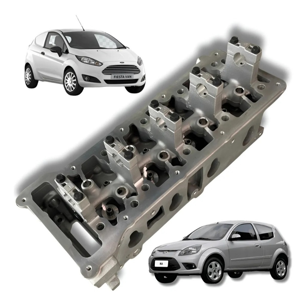 Cabeçote Para Ford Fiesta/Ka 1.0 8v Motor Zetec Rocam Gasolina/Flex Novo