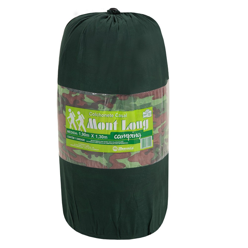 Colchonete Acampamento Camping Solteiro Pesca Retiro Ginástica MontLong Camuflado 190x60xm em Oferta na Shopee