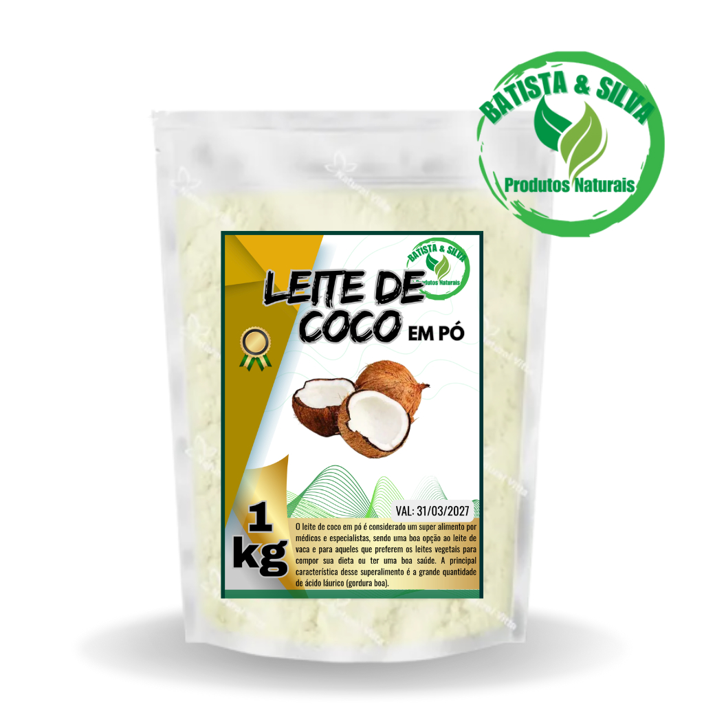 LEITE DE COCO 1kg (rico em Cálcio, Ferro, Magnésio, Potássio e Zinco)