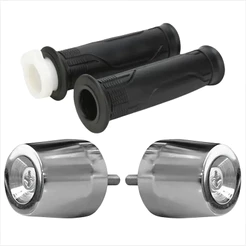 Kit Pesinho Peso Guidão Pcx + Par Manopla Cargo C/ Roldana Universal Honda Cg Titan Fan Start Cargo 160
