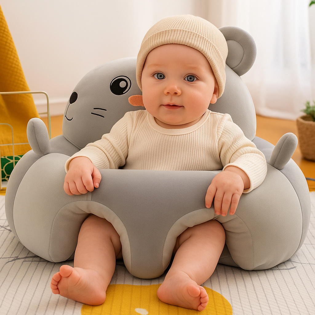 Cadeirinha Almofada para Bebê Modelo Ratinho Pronta Entrega