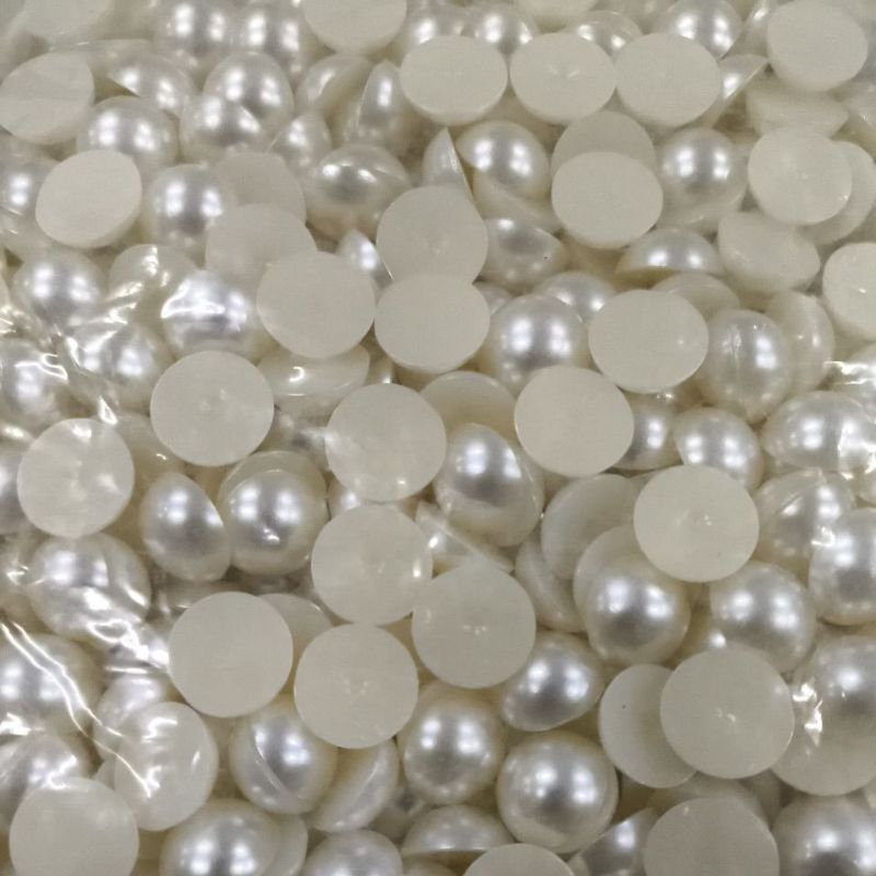 Meia Pérola Creme ABS 3mm ao 20mm pacotes 500 Gramas em Oferta na Shopee