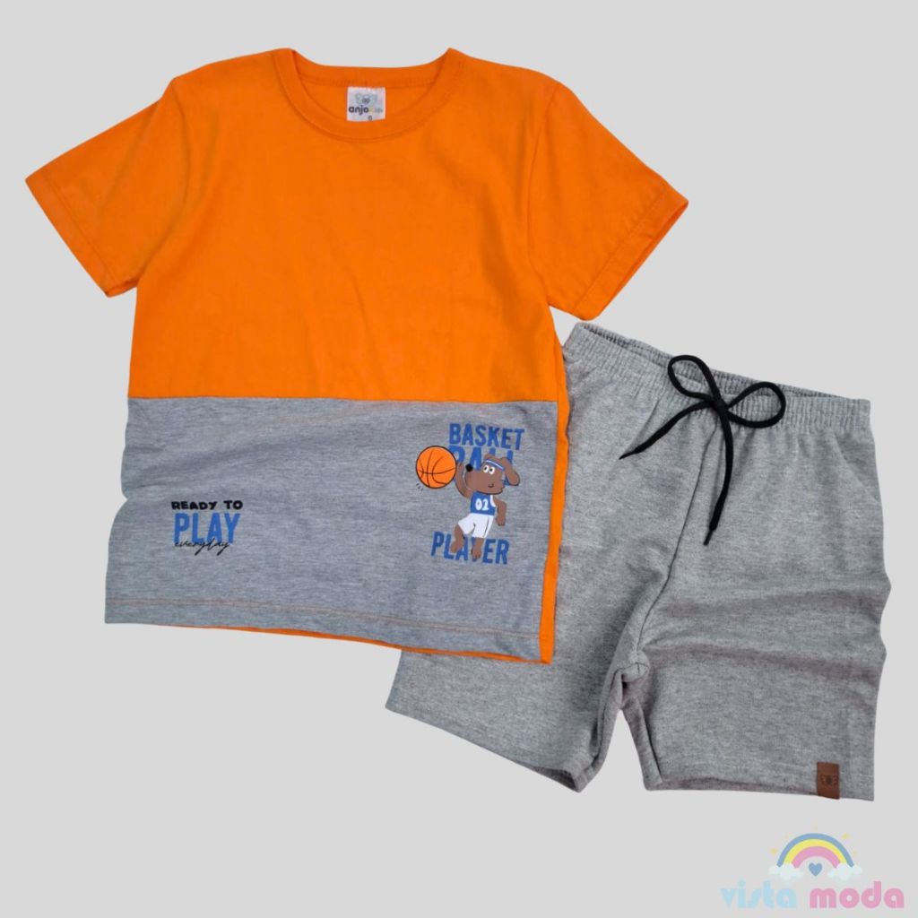 Conjunto Infantil Menino Verão Estampa Sortida 1 Aos 8 Anos