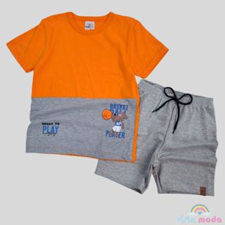 Conjunto Infantil Menino Verão Estampa Sortida 1 Aos 8 Anos em Oferta na Shopee