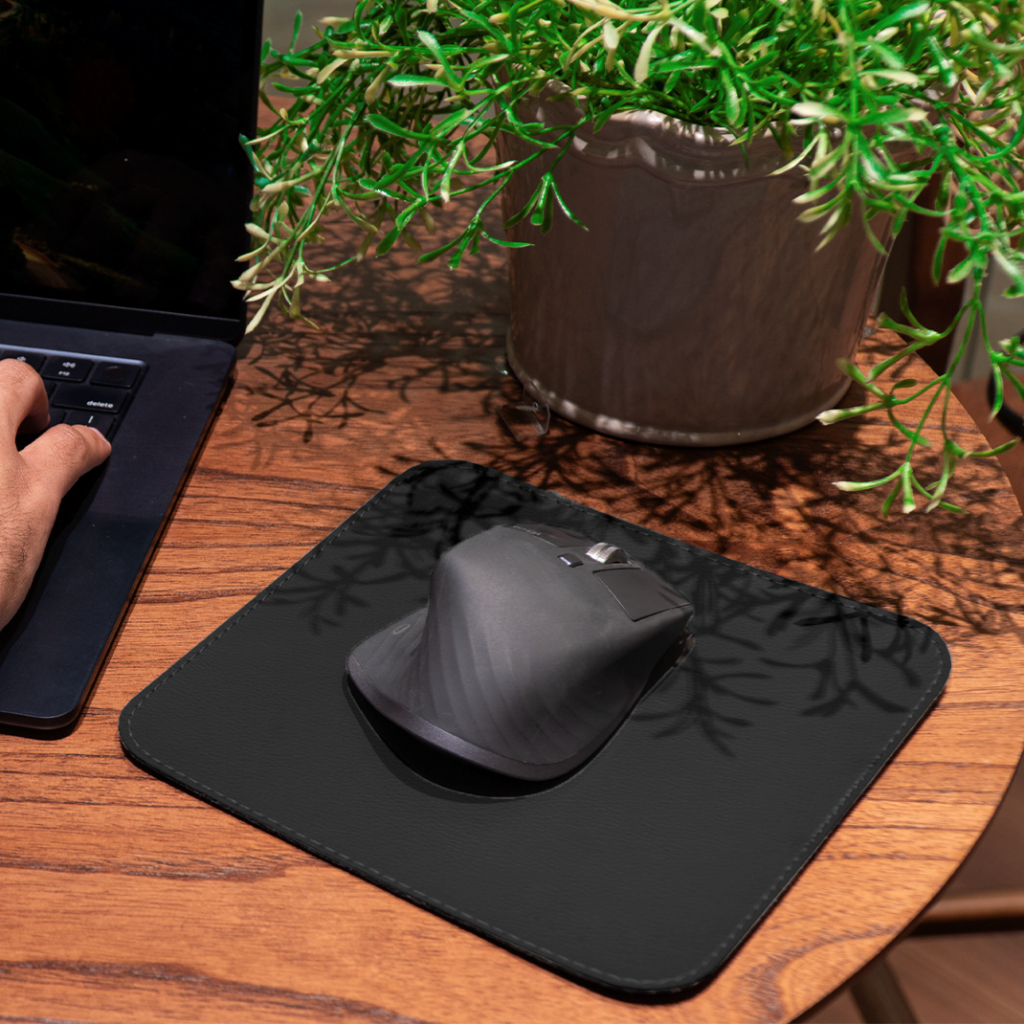 MousePad DeskPad 20x20cm Pequeno Eddias Couro Sintético Para Mouse Escritório Office + Porta Copos MousePad DeskPad 20x20cm Pequeno Eddias Couro Sintético Para Mouse Escritório Office + Porta Copos