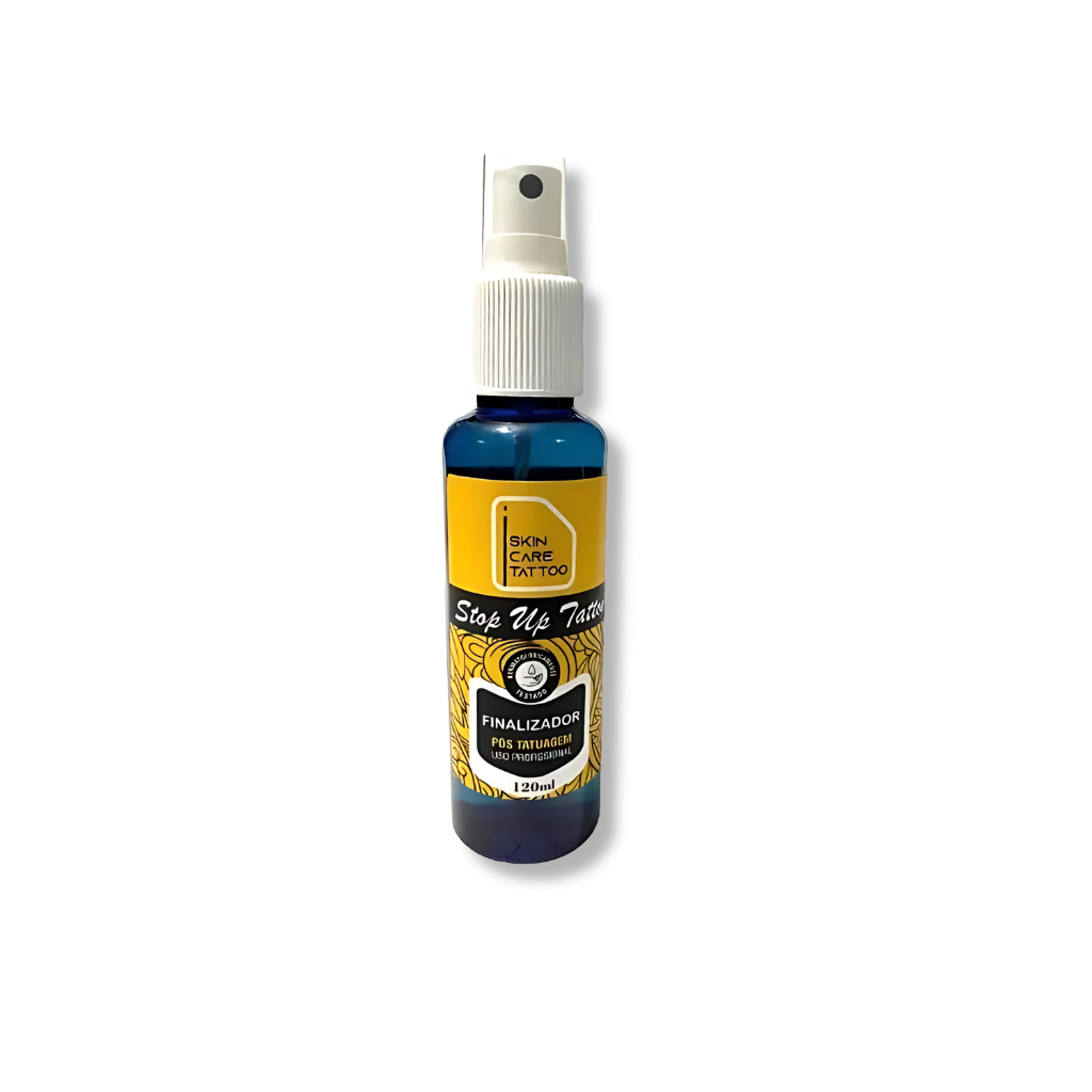Spray Stop Up Tattoo 120ml Estanca Sangue e Fixa Pigmento	Finalizador Calmante Profissional Tattoo