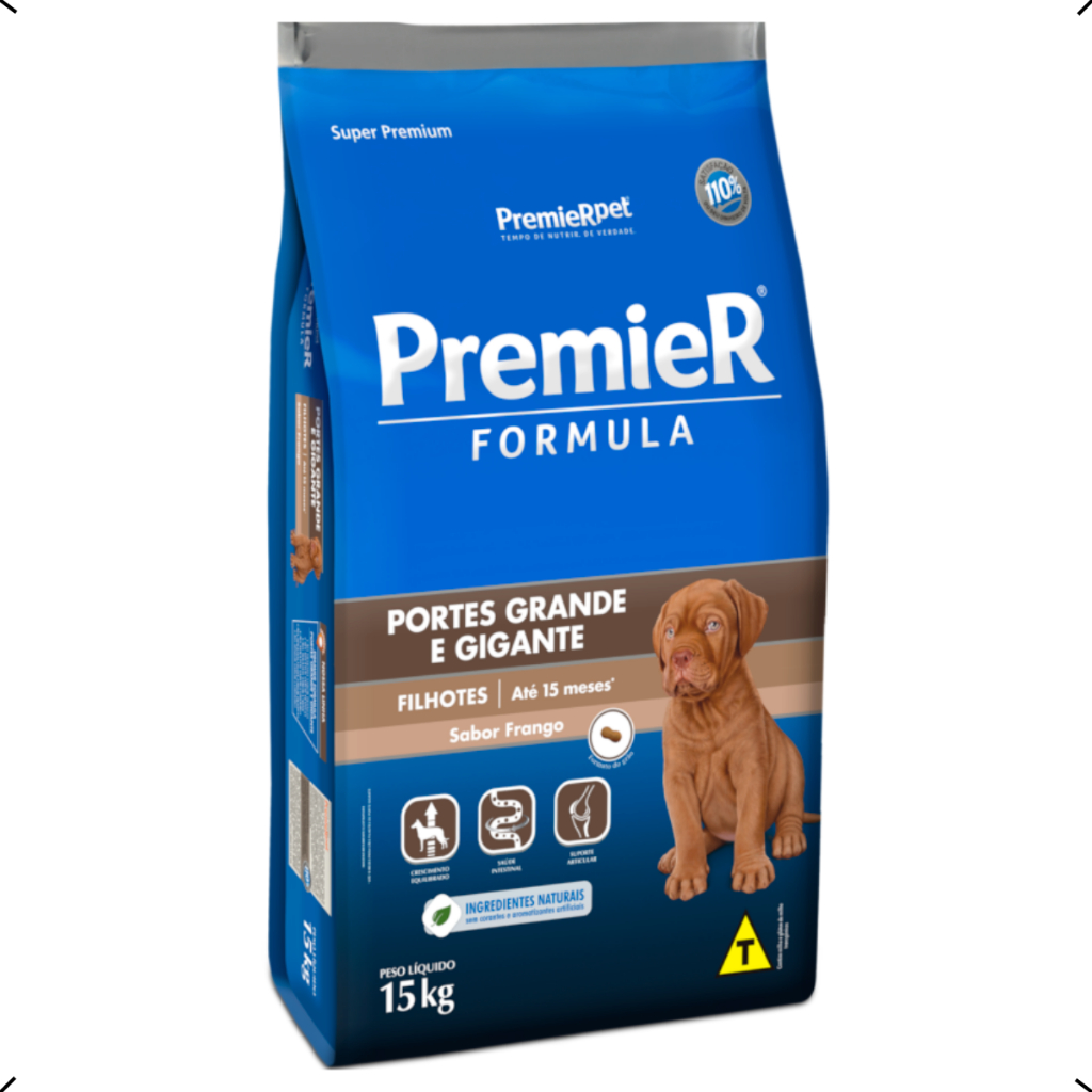 RAÇÃO PREMIER FORMULA FILHOTE RAÇA GRANDE 15KG em Oferta na Shopee