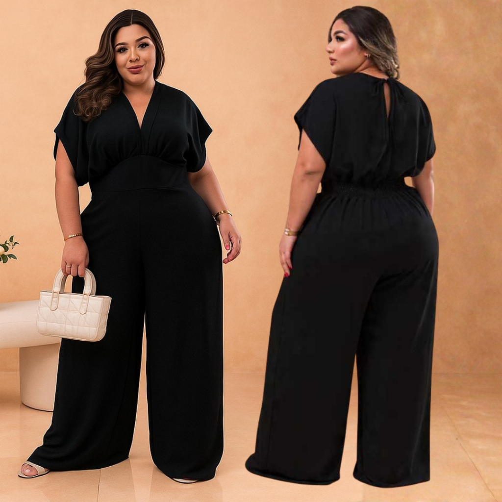 Macacão Longo Plus Size Feminino Elegante e Confortável Moda Casual e Estilo para Todas as Ocasiões em Oferta na Shopee
