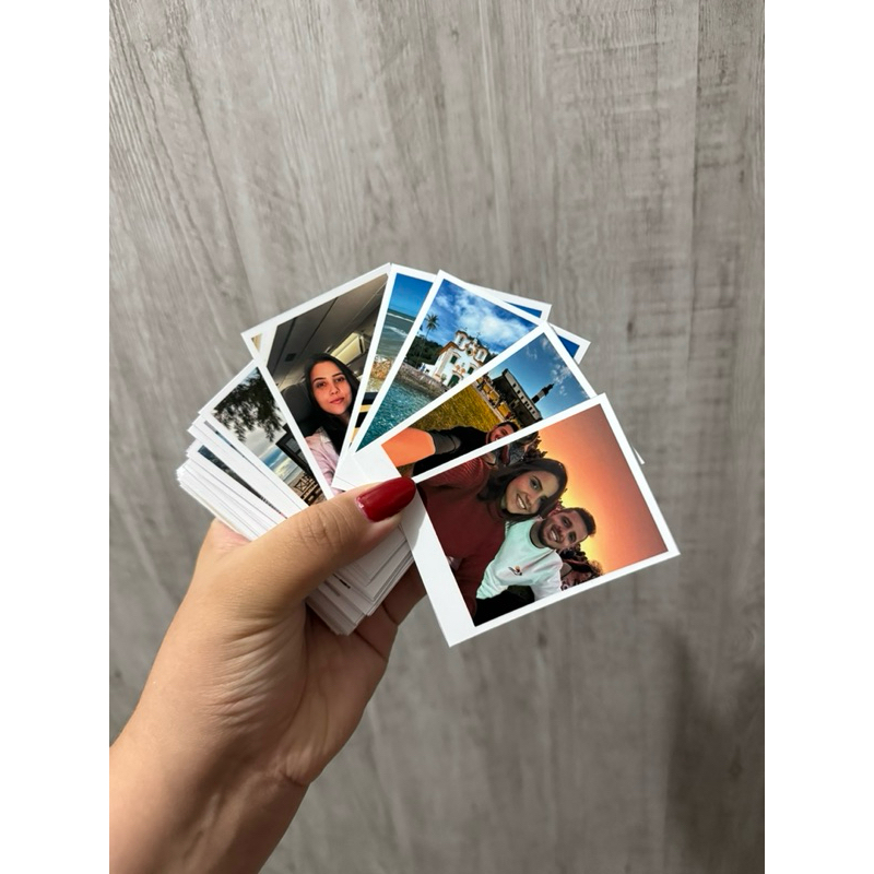 Kit 100/200/300/400 mini fotos em alta resolução - alta qualidade, tamanho 5x7, cabe na capa do celular/ lembrança festa