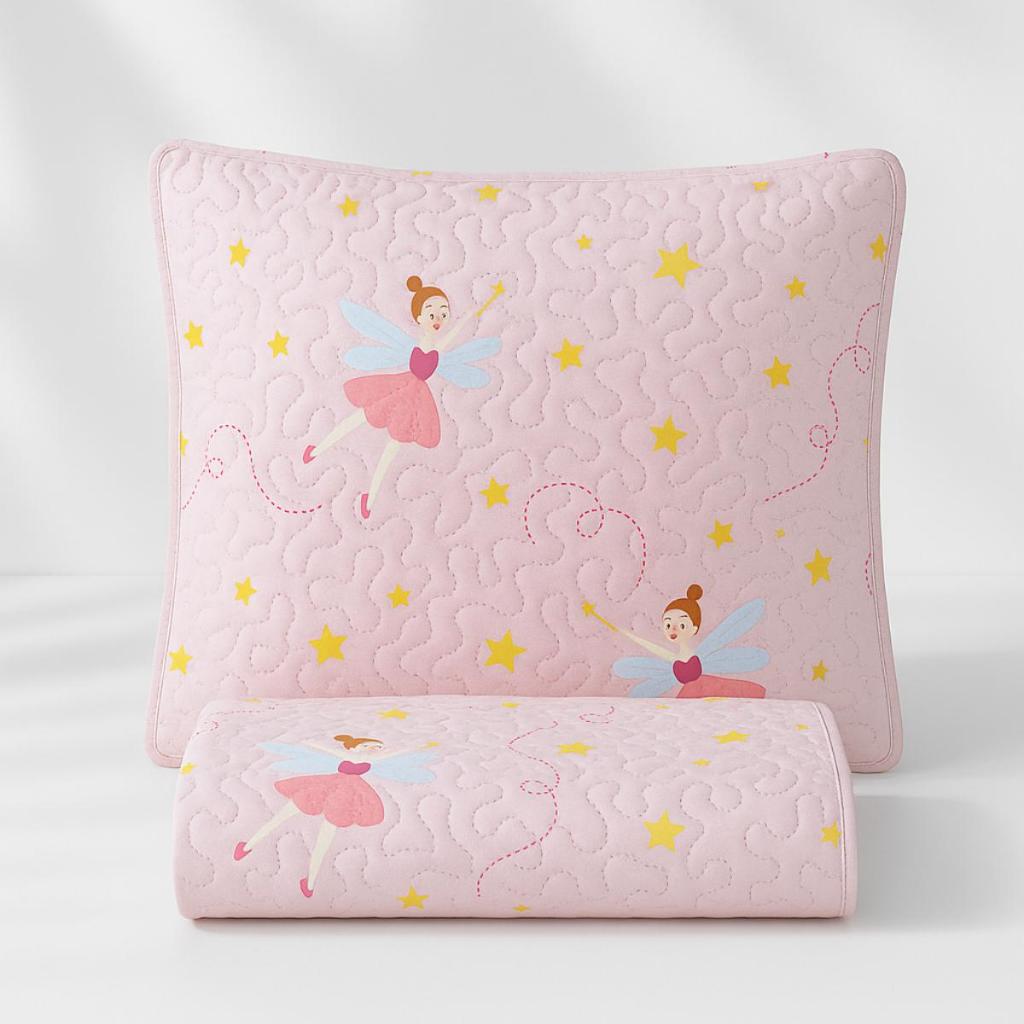 Jogo De Cama Cobre Leito 02 Peças Estampado Rosa De Fadas Infantil Solteiro em Oferta na Shopee