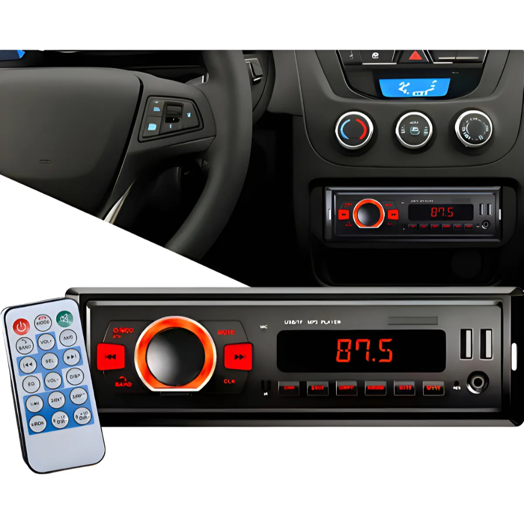 Radio Automotivo Mp3 Bluetooth Usb 4 Canais 30w Potente Aparelho Som