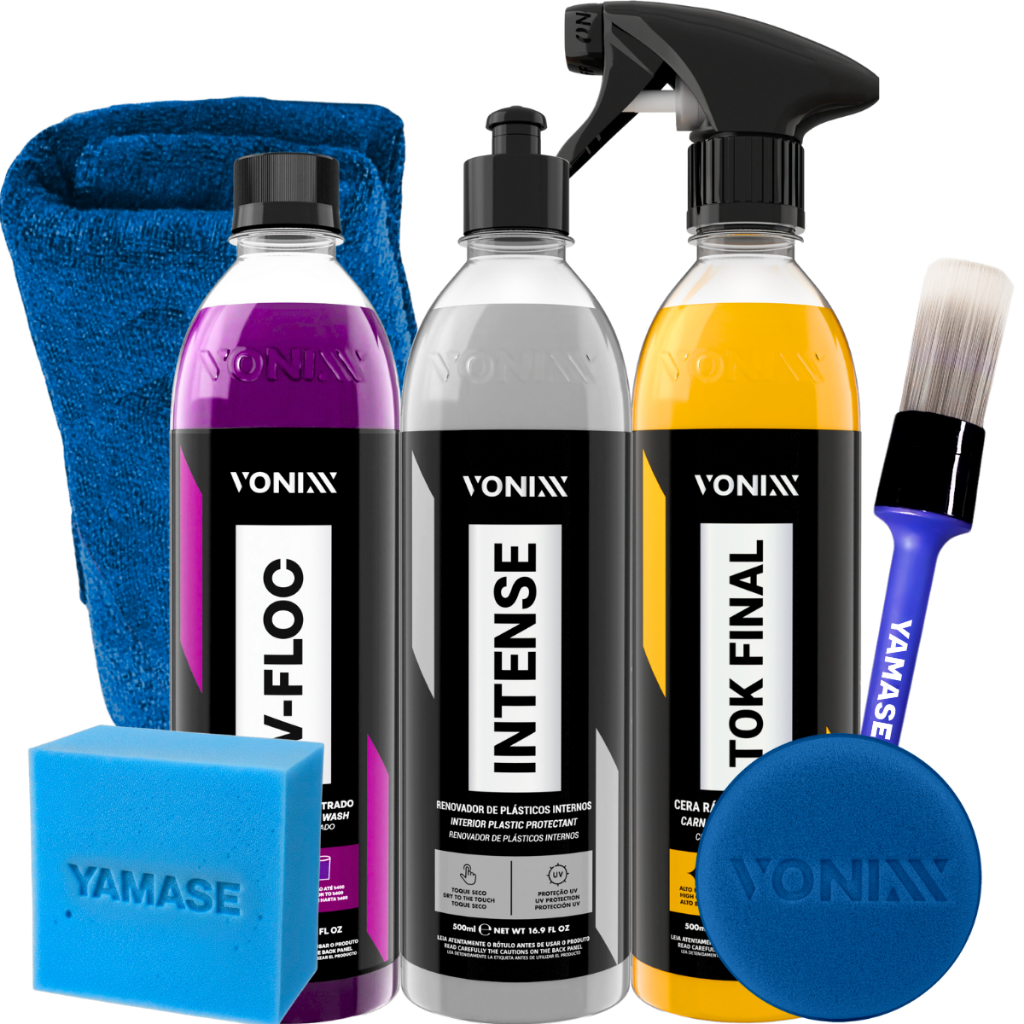 Kit Shampoo V-Floc Cera Tok Final Intense Pano Aplicador Pincel Detalhamento