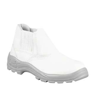 Botina Bota Branca Elástico Microfibra Bico de Plástico PU Bidensisade Segurança Confortável HESM em Oferta na Shopee