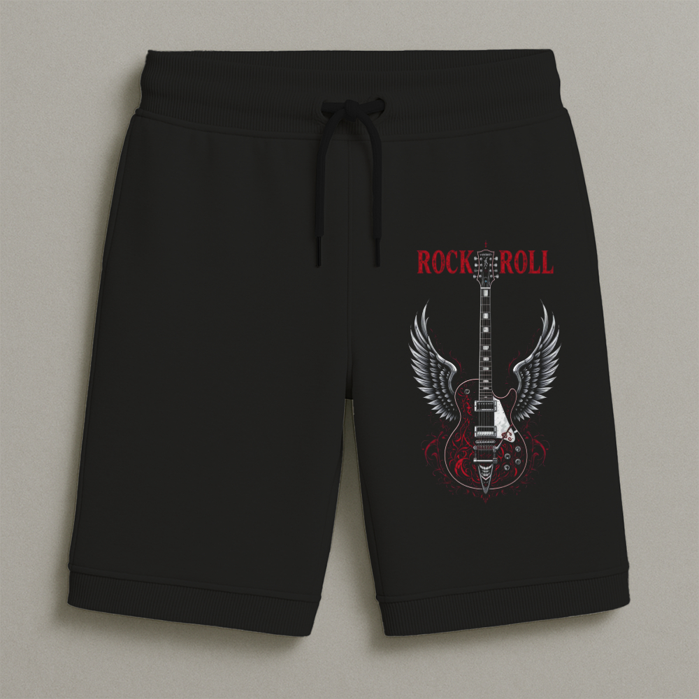 Bermuda Moletom Masculina Infantil Estampada Rock Conforto Streetwear Do Tamanho 8 Ao 16