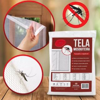 Kit 1, 2 ou 3 Tela Mosquiteiro 150x180cm e 130x150cm Janela Removível com Fecho Contato e Fita Dupla Face Contra Insetos em Oferta na Shopee