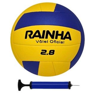 BOLA VOLEI RAINHA OFICIAL 2.8 - PARA TREINOS E JOGOS + BOMBA DE AR
