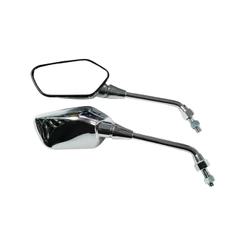 Retrovisor Espelho Mini Cromado Cb 300 Nx 400 Falcon Par