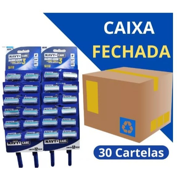 Kit 720 Gilete Aparelho De Barbear Descartável com 3 Lâminas Barbeador Com Fita Lubrificante