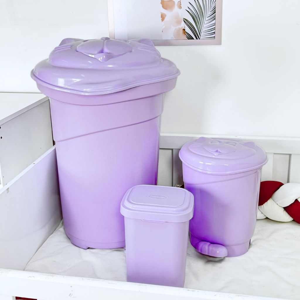 Kit de Organização Gatinhos: Cesto e Lixeiras 36L, 8L e 4,5L com Toque Fofo em Oferta na Shopee