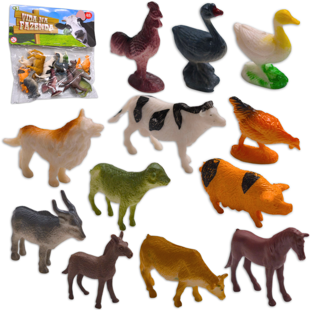 Animal Fazenda Borracha Vaca Galo Galinha Pato Aves Animais de Fazendinha em Oferta na Shopee