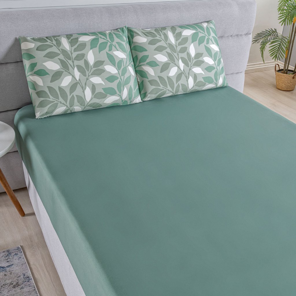 Jogo Lençol Casal Percal 400 Fios 3 Pçs Macio E Toque Suave