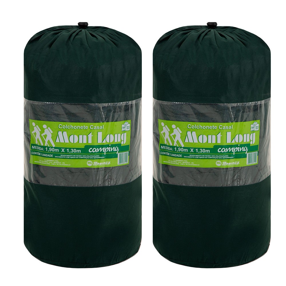 Kit 2 Colchonetes Acampamento Camping Casal Pesca Retiro Ginástica 190x130cm FA Maringá em Oferta na Shopee