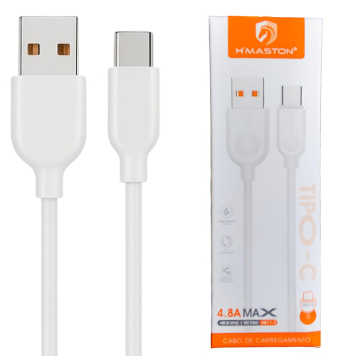 Cabo Carregador TURBO Para MOTOROLA One Action Fusion Hyper Macro Vision - Usb-C