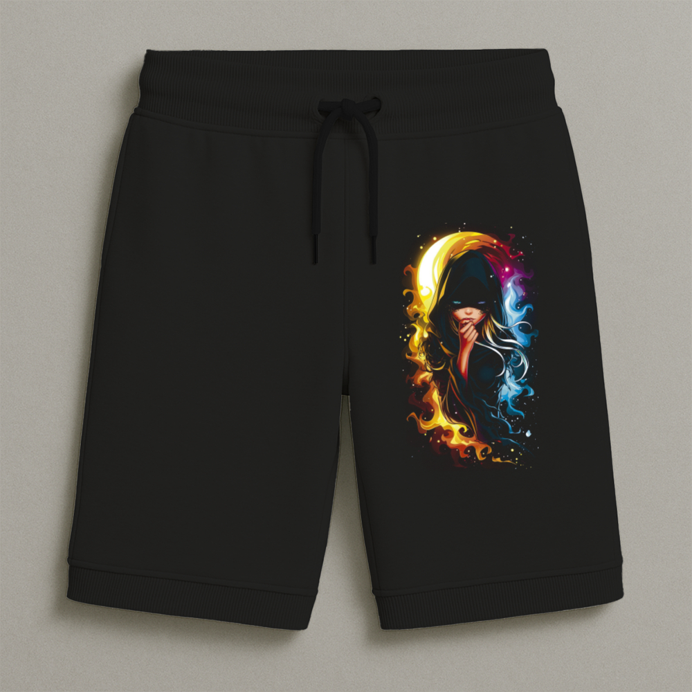 Bermuda Moletom Masculina Infantil Estampada Menina Elemental Conforto Streetwear Do Tamanho 8 Ao 16