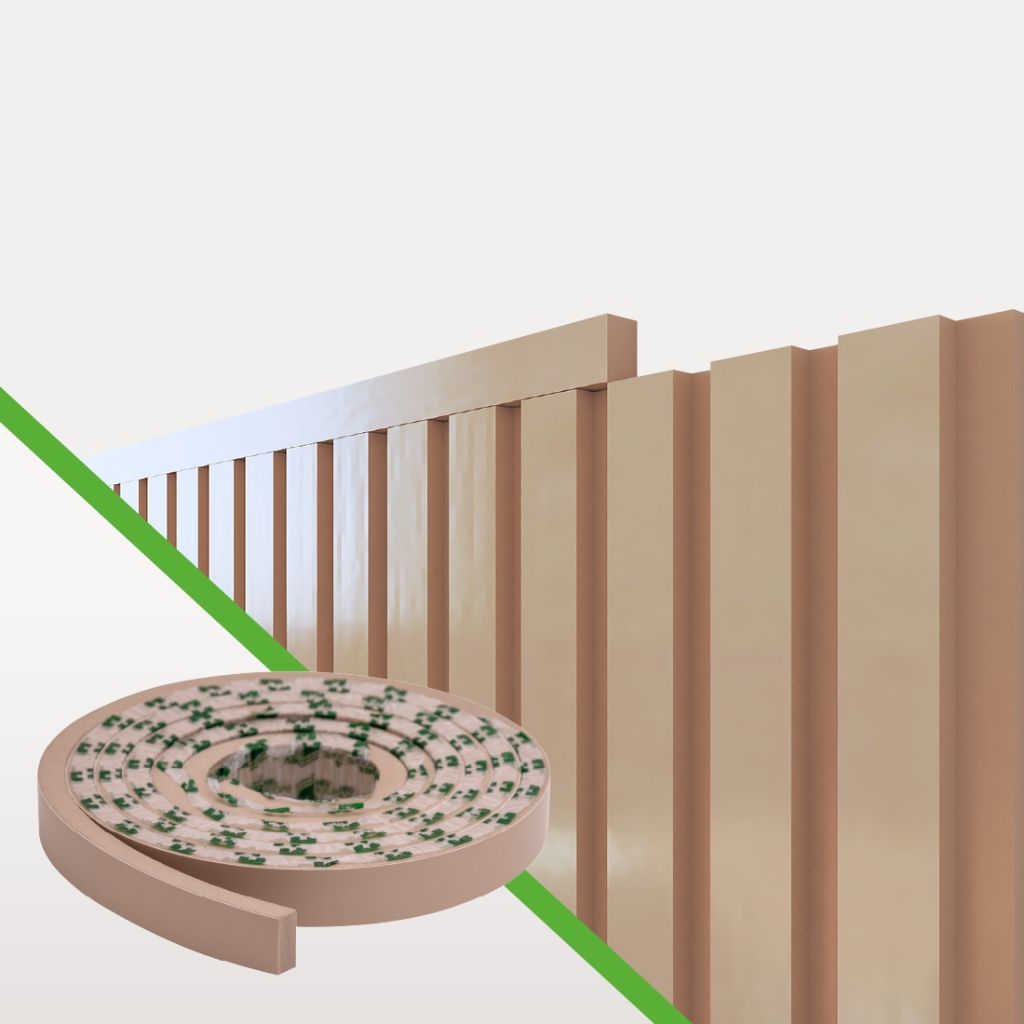 Perfil de Acabamento Painel Ripado Laminado de EVA | Cor Creme | Linha Play | Envios FULL em Oferta na Shopee