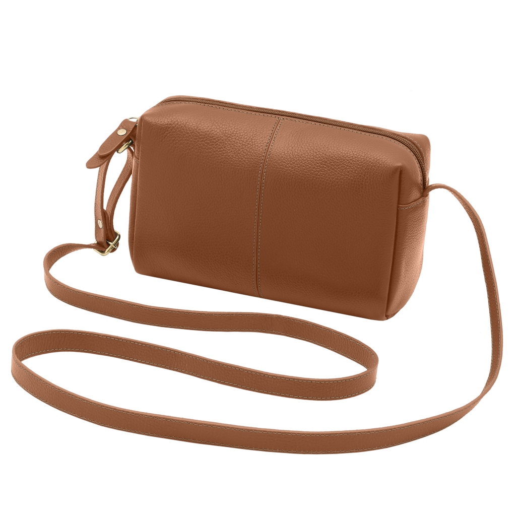 Bolsa Feminina Transversal de Couro Bovino Legítimo Mariart Capinzinho