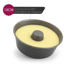 Forma De Pudim Antiaderente Alegrete Cinza 18 Cm