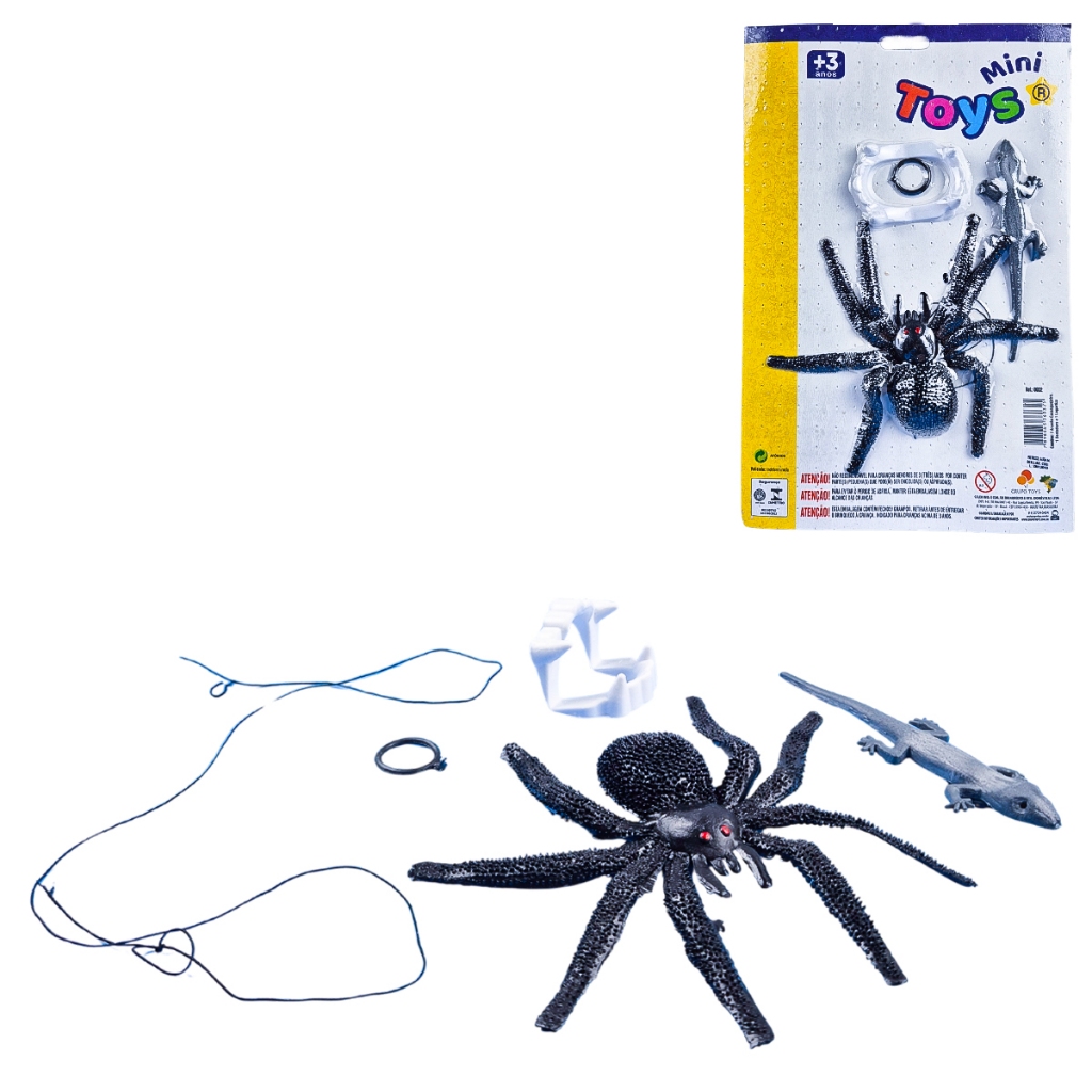 KIT PEGADINHA FESTA HALLOWEEN ARANHA LAGARTIXA DENTADURA