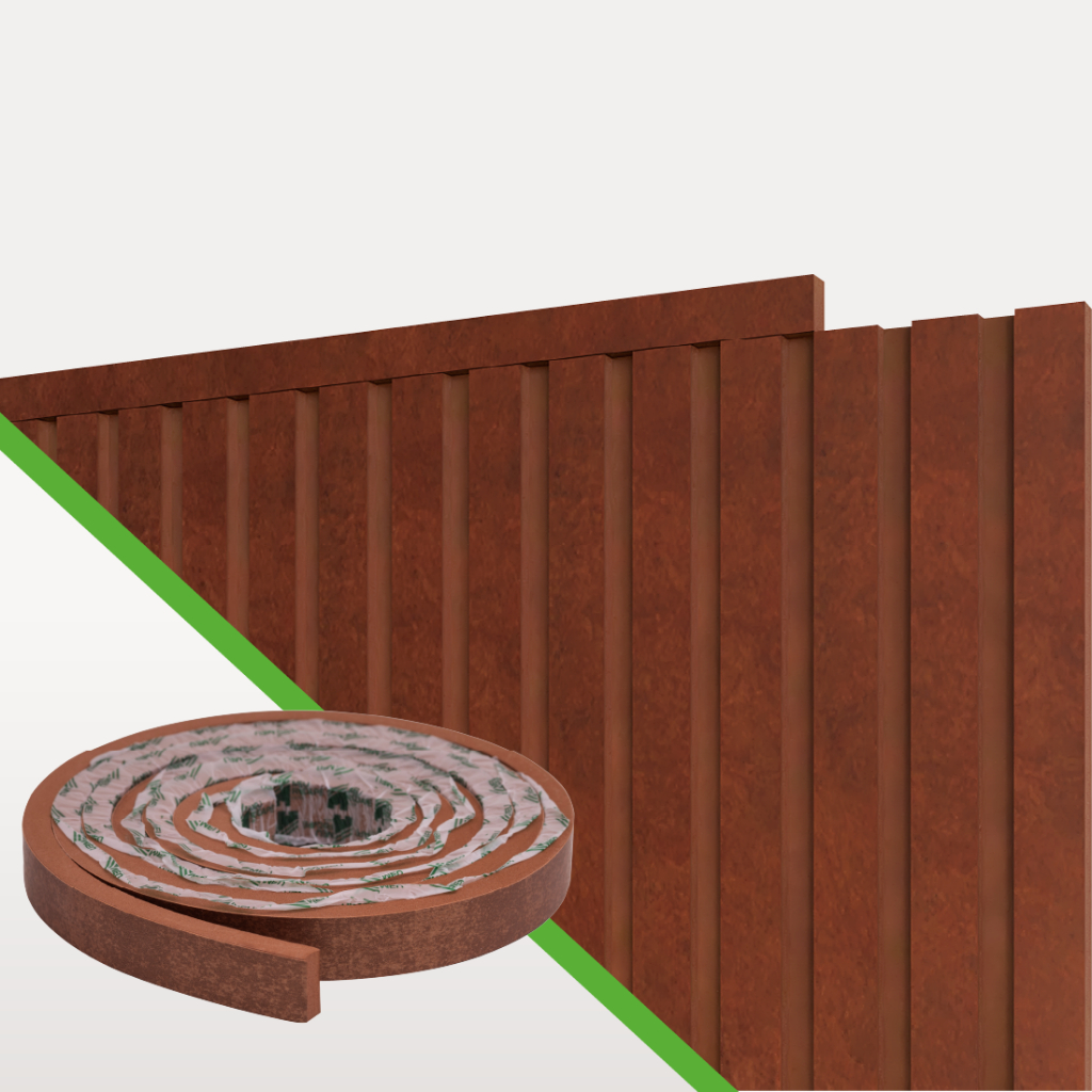 Perfil de Acabamento Painel Ripado Laminado de EVA | Cor Bronze | Linha Urban | Envios FULL em Oferta na Shopee