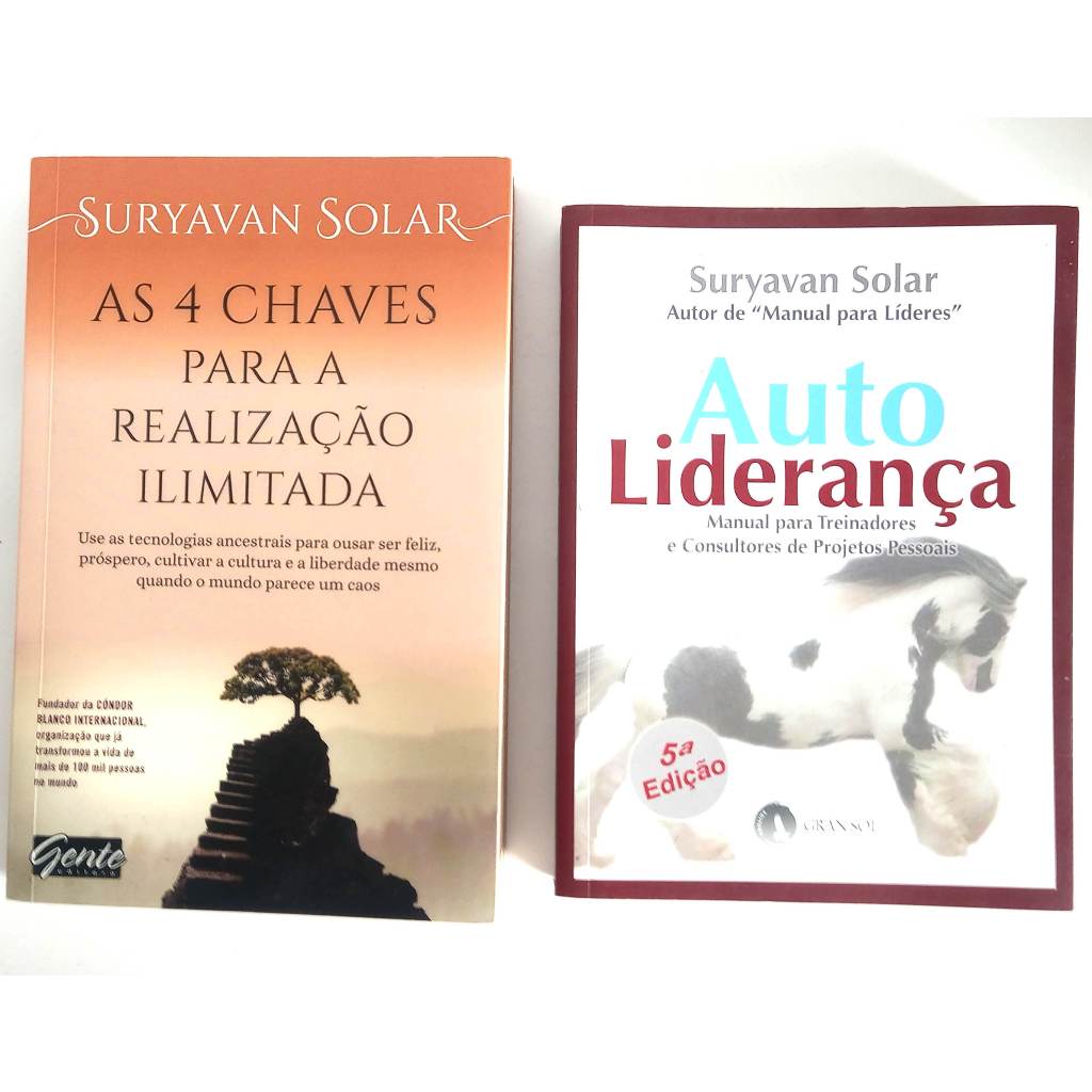 Kit 2 Livros – Suryavan Solar | “As 4 Chaves para a Realização Ilimitada” + “Auto Liderança”